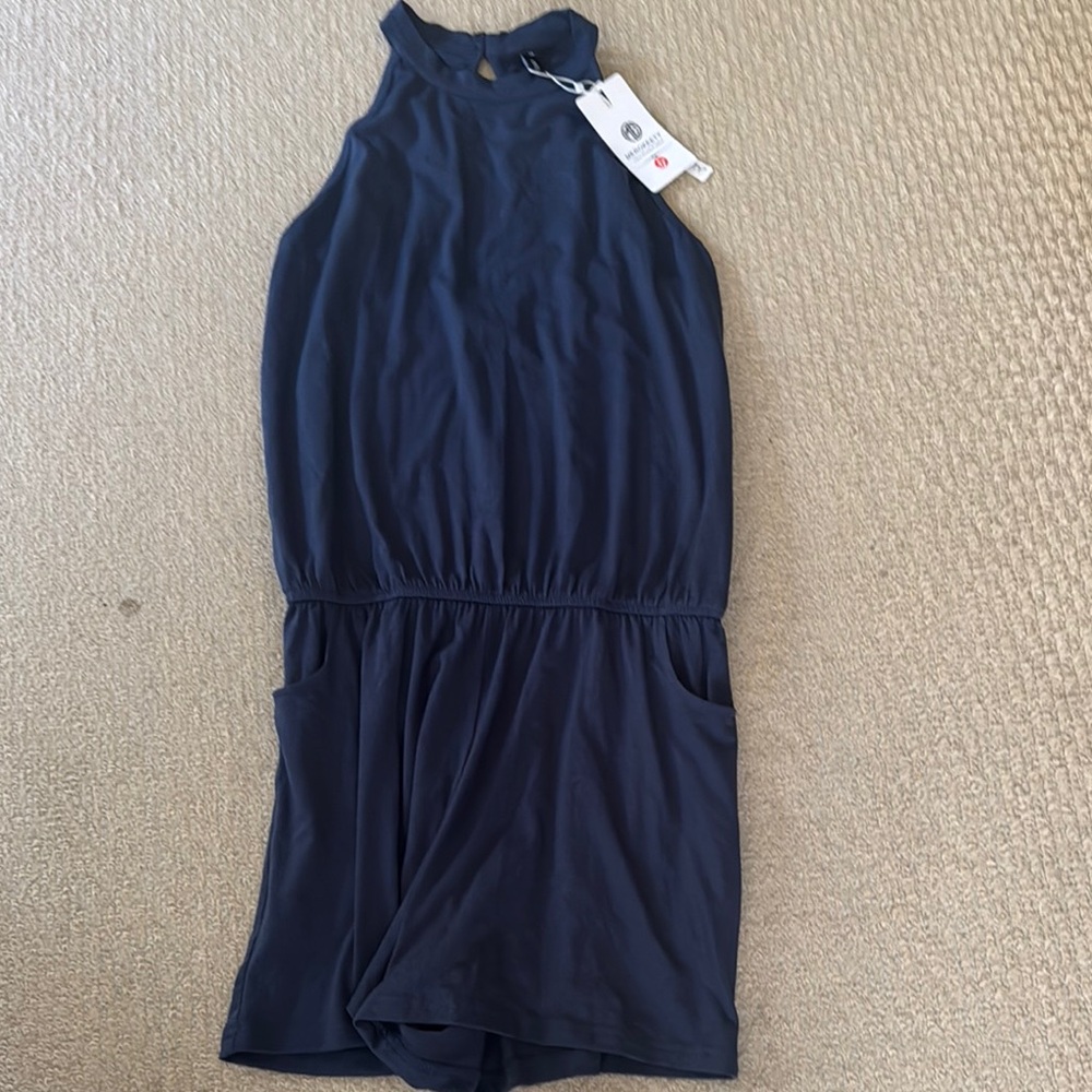Navy Blue Sleeveless Romper